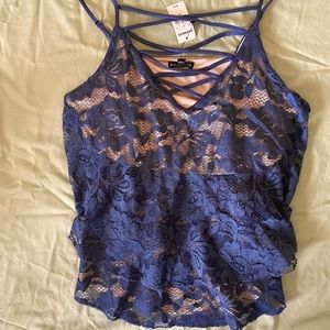 Express Lace Crisscross Crop